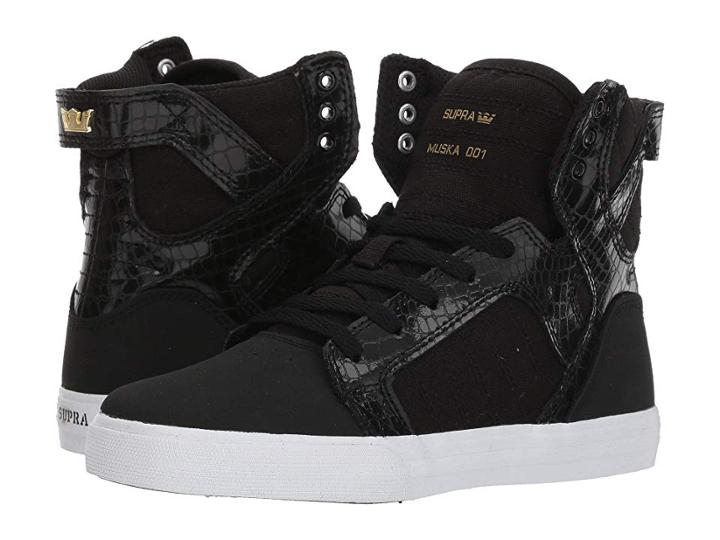 Supra Kids Skytop (little Kid/big Kid) (black/gold/white) Boys Shoes