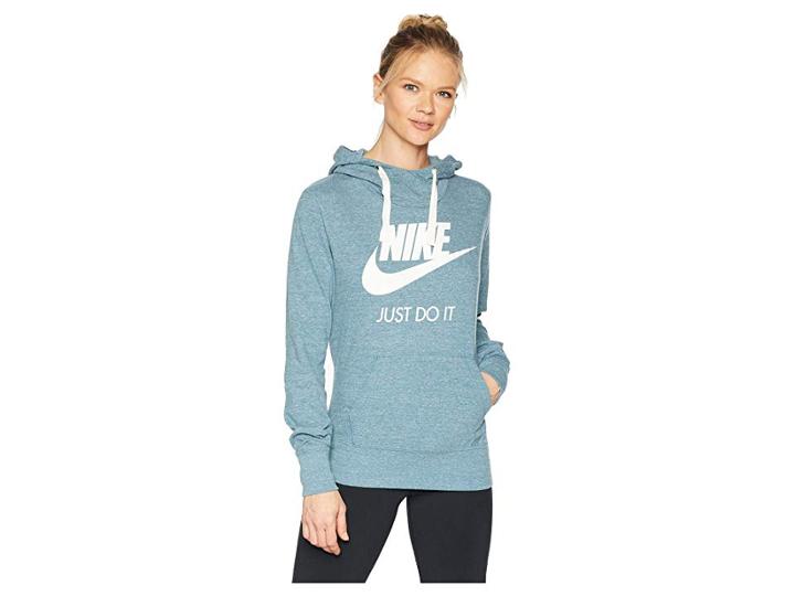Nike Sportswear Gym Vintage Hbr Hoodie (celestial Teal/sail) Women's Sweatshirt
