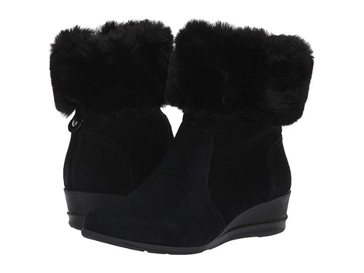 Anne Klein Concious Boot (black Suede) Women's Shoes