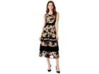 Taylor Sleeveless Velvet Mesh Maxi Dress (black/nude) Women's Dress