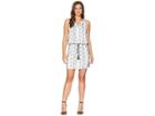 Dylan By True Grit Sedona Sleeveless Dress With Tie (white/black) Women's Dress