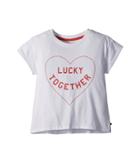 Lucky Brand Kids Luna Graphic Tee (little Kids) (white) Girl's T Shirt