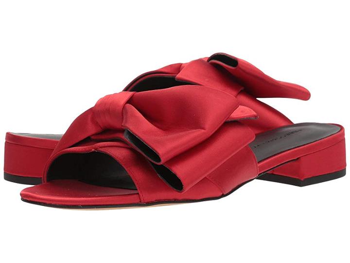 Rebecca Minkoff Calista Slide (cherry Satin) Women's Slide Shoes