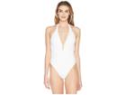 Letarte Halter With Ring One-piece (white) Women's Swimsuits One Piece