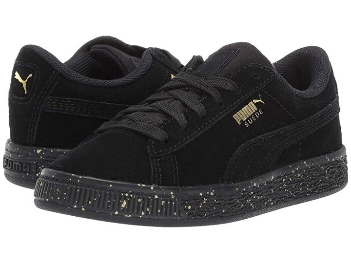 Puma Kids Suede Classic Tonal Speckle (little Kid) (puma Black/puma Black) Kid's Shoes