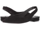 Steve Madden Envi Slingback Flat (black Suede) Women's Sling Back Shoes
