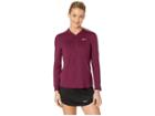 Nike Court Dry Top Long Sleeve 1/2 Zip (bordeaux/white/white/bordeaux) Women's Clothing
