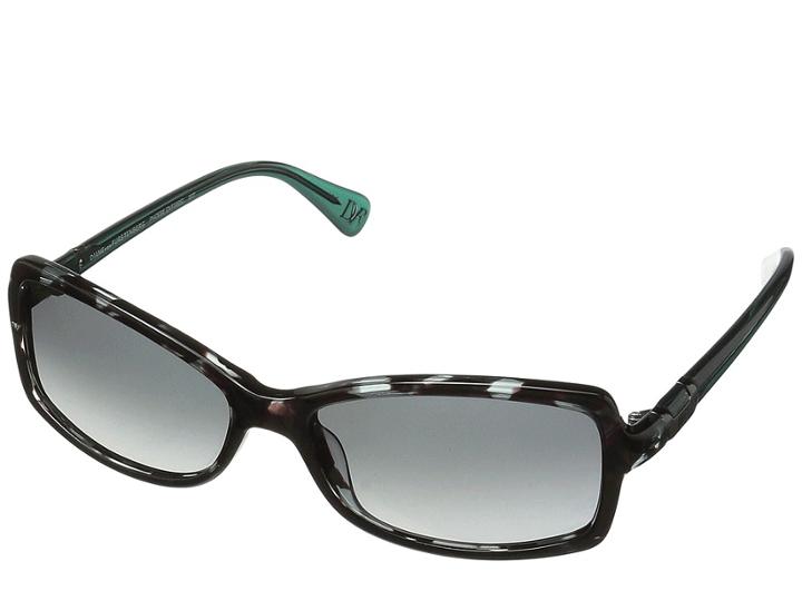 Diane Von Furstenberg Phoebe (black Teal Tortoise) Fashion Sunglasses
