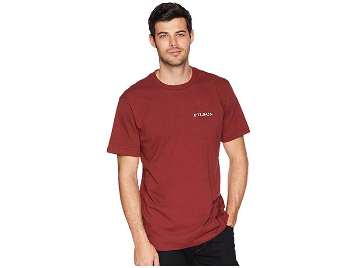 Filson Short Sleeve Outfitter Graphic T-shirt (burnt Red (the Best)) Men's T Shirt