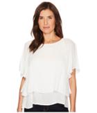 B Collection By Bobeau Sawyer Swiss Dot Blouse (ivory) Women's Blouse