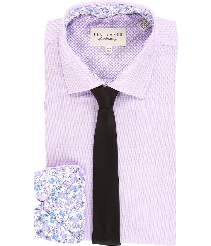 Ted Baker Elias Endurance Sterling Shirt (purple) Men's Clothing
