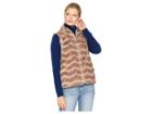 Dylan By True Grit Chevron Vintage Fur Zip Vest (vintage Brown) Women's Vest