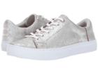 Toms Lenox Sneaker (silver Metallic Leather) Women's Lace Up Casual Shoes
