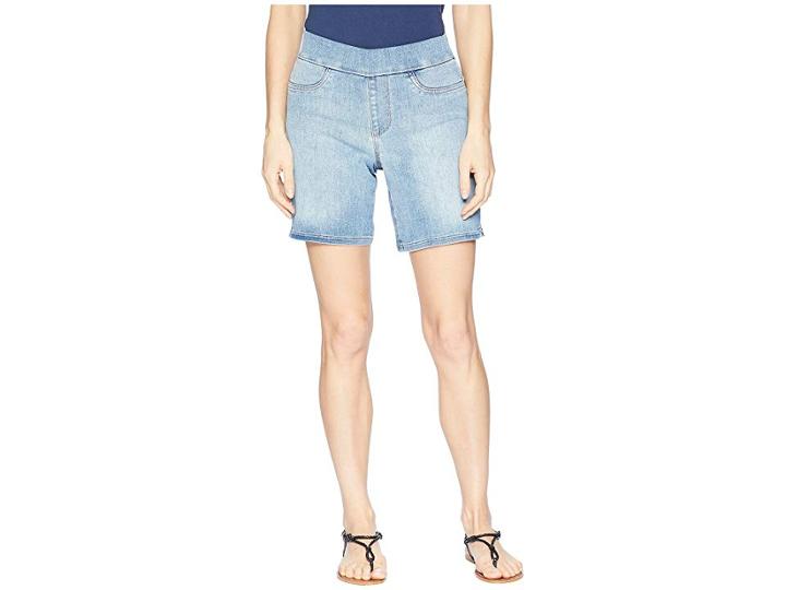 Nydj Pull-on Shorts W/ Side Slit In Clean Dreamstate (clean Dreamstate) Women's Shorts