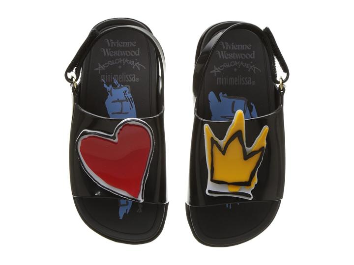 + Melissa Luxury Shoes Vivienne Westwood Mini Anglomania + Melissa Beach Slide Sandal (toddler) (black) Women's Shoes