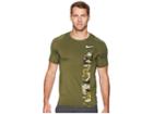 Nike Pro Top Short Sleeve Fitted 2l Camo (olive Canvas/white) Men's Clothing