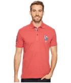 U.s. Polo Assn. Slim Fit Solid Short Sleeve Jersey Polo Shirt (brandy Apple) Men's Short Sleeve Pullover