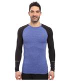 New Balance Trinamic Short Sleeve Top (marine Heather/black) Men's Short Sleeve Pullover