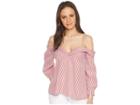 Bardot Paloma Stripe Top (red/white Stripe) Women's Clothing