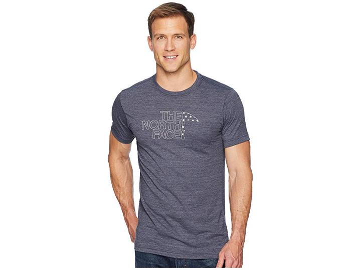 The North Face Americana Tri-blend Pocket Tee (urban Navy Heather) Men's T Shirt