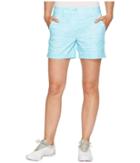 Puma Golf Printed 5 Shorts (blue Atoll) Women's Shorts