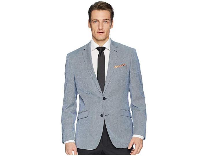 Kenneth Cole Reaction Textured Sport Coat (blue/white) Men's Jacket