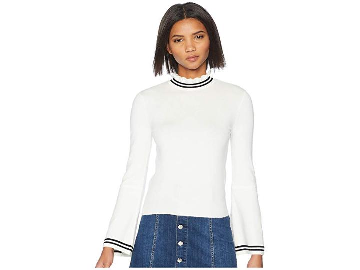 Bb Dakota Lost In Translation Bell Sleeve Sweater (ivory) Women's Sweater