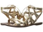 Sam Edelman Gemma (dark Molten Gold Polished Metallic Leather) Women's Sandals