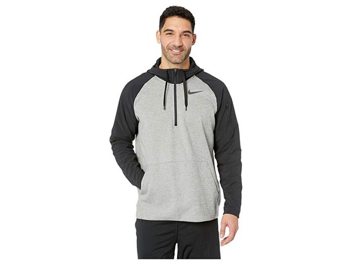 Nike Therma 1/4 Utility (dark Grey Heather/black/black) Men's Clothing