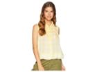 Free People Hey There Sunrise Button Down (yellow) Women's Clothing
