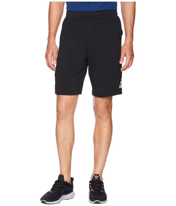 Adidas Back To School Training Shorts (black/black/white) Men's Shorts