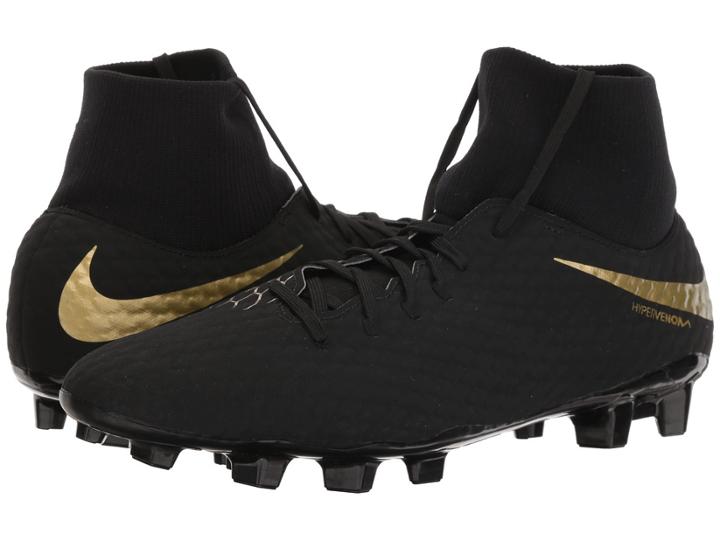 Nike Hypervenom Phantom 3 Academy Dynamic Fit Fg (black/metallic Vivid Gold) Men's Soccer Shoes