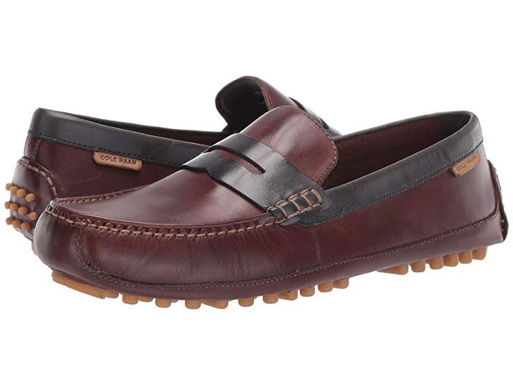 Cole Haan Coburn Penny Driver (navy Ink/dark Coffee) Men's Shoes