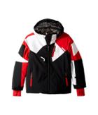 Spyder Kids Leader Jacket (big Kids) (black/red/white) Boy's Jacket