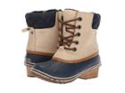 Sorel Slimpack Ii Lace (oatmeal/collegiate Navy Nubuck Leather) Women's Waterproof Boots