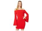 Bcbgeneration Off Shoulder Bodycon Dress (cardinal Feat) Women's Dress