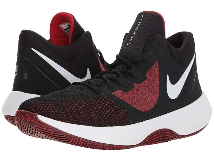 Nike Air Precision Ii (black/white/university Red) Men's Basketball Shoes