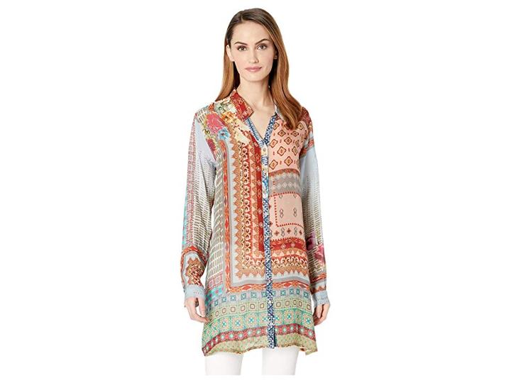 Johnny Was Carro Button Down Tunic (multi B) Women's Clothing
