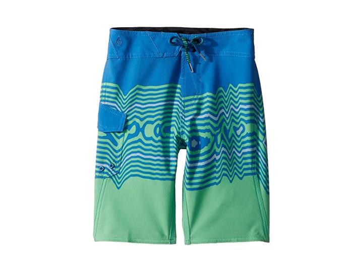 Volcom Kids Lido Vibes Mod Boardshorts (big Kids) (free Blue) Boy's Swimwear