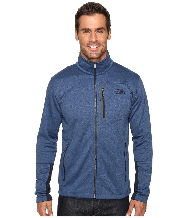 The North Face Canyonlands Full Zip Sweatshirt (shady Blue Heather (prior Season)) Men's Coat