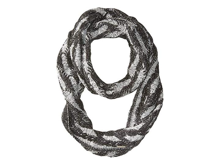 Calvin Klein Plaited Cable Infinity Scarf (black) Scarves