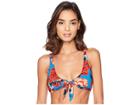 The Bikini Lab Spanish Bloom Tie Front Bralette Top (multi) Women's Swimwear