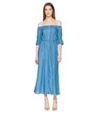 The Kooples Long Tencel Dress (blue) Women's Dress