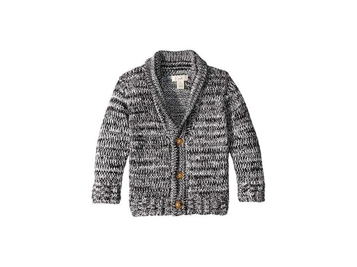 Peek Finn Cardigan (infant) (black) Boy's Sweater