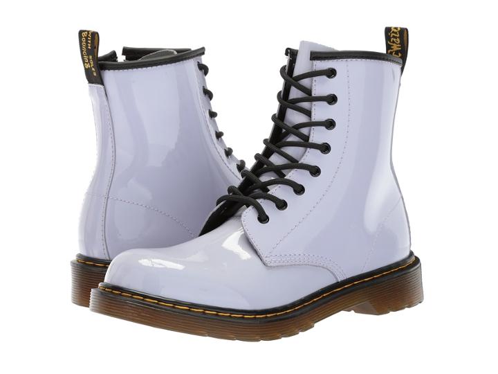 Dr. Martens Kid's Collection 1460 Youth Delaney Boot (big Kid) (purple Heather Patent Lamper) Kids Shoes