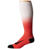 Nike Dry Elite Lightweight Fade Over The Calf (track Red/total Orange) Knee High Socks Shoes
