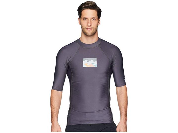 Billabong All Day Wave Performance Fit Short Sleeve (charcoal) Men's Swimwear