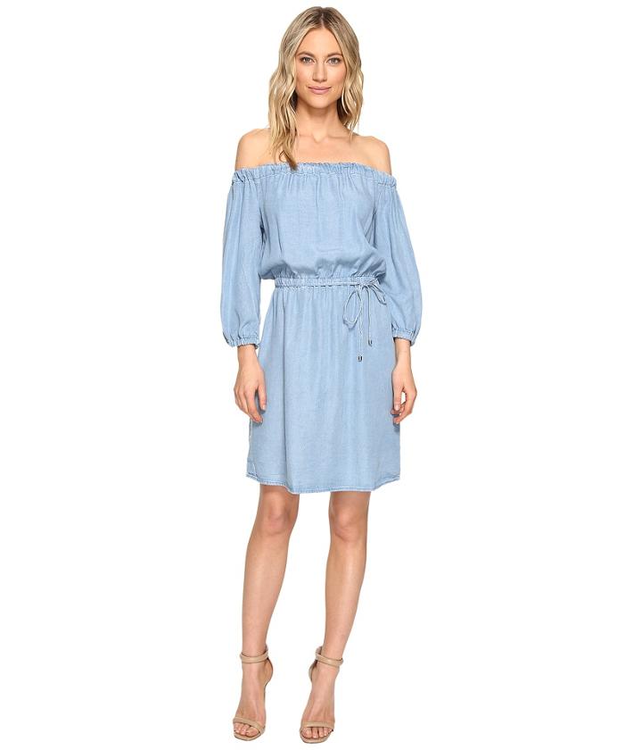 Splendid Off Shoulder Dress (light Wash) Women's Dress