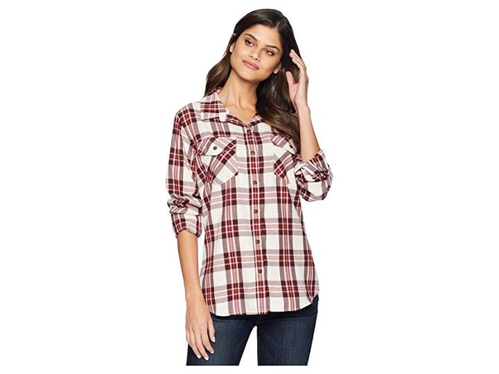 Sanctuary Boyfriend For Life Shirt (renegade Plaid) Women's Clothing