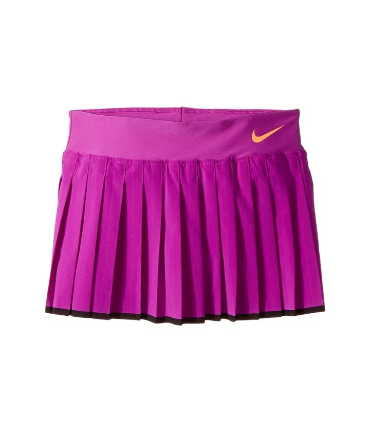 Nike Kids Victory Skirt (little Kids/big Kids) (vivid Purple/black/tart) Girl's Skirt